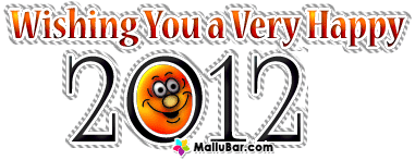 New Year Greetings Glitter Scraps